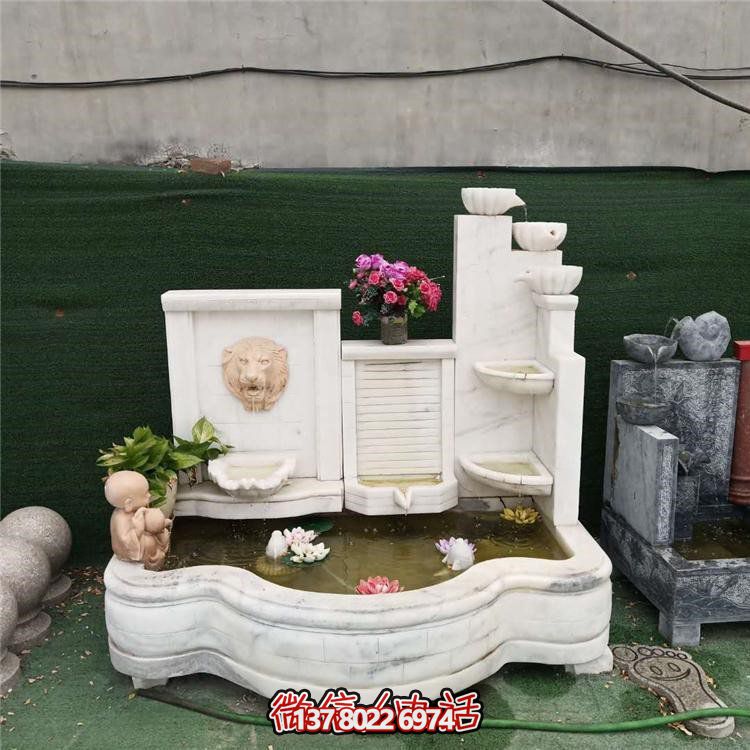 家居擺件，流水環繞庭院