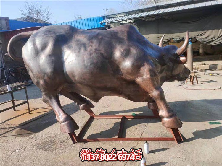 大型銅牛景觀雕塑，招財擺件