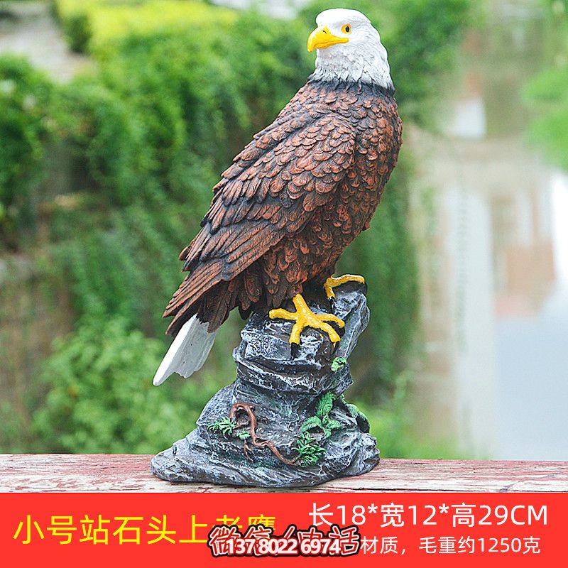 石頭藝術老鷹雕塑,點綴花園站 石頭藝術老鷹雕塑,點綴花園站