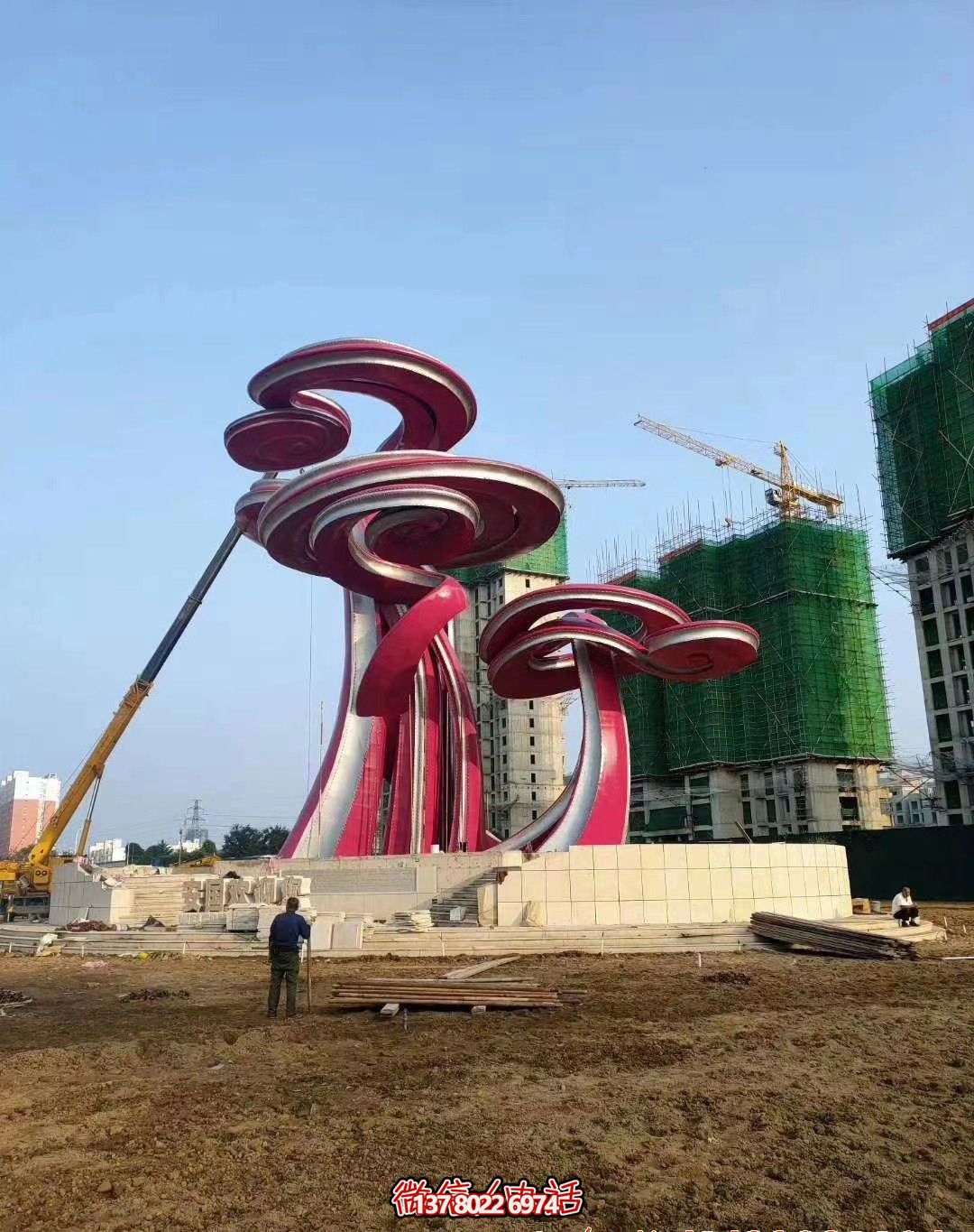 玻璃鋼祥云彩繪雕塑，個性創(chuàng)意景區(qū)裝飾