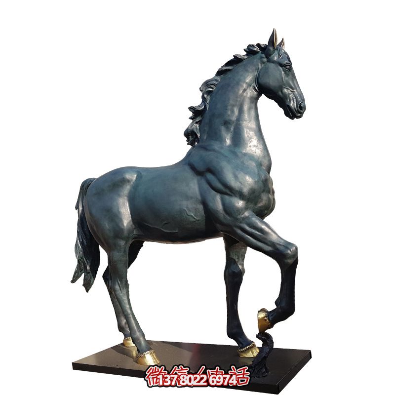 玻璃鋼馬雕塑，大型仿真動物裝置，裝飾景區(qū)、廣場