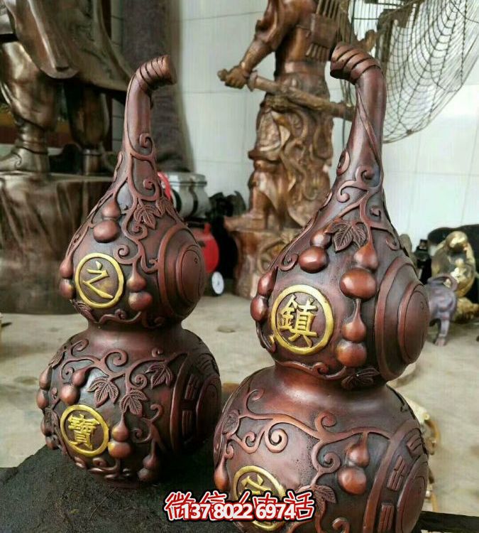 銅雕葫蘆雕塑，增添家居的福氣