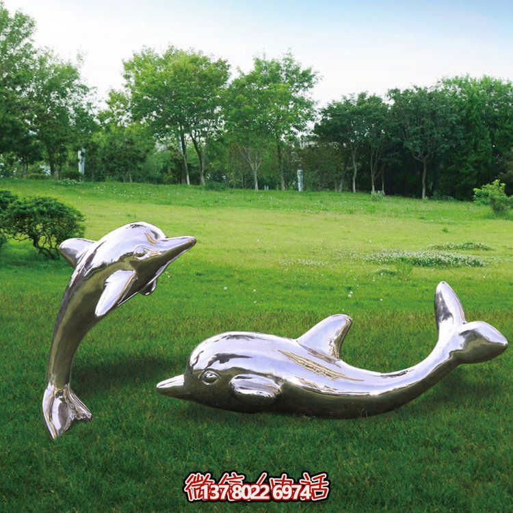 大型戶(hù)外水景海豚雕塑擺件