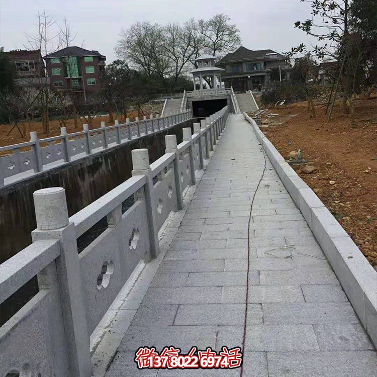 精美大理石護(hù)欄雕塑，點綴河道戶外環(huán)境