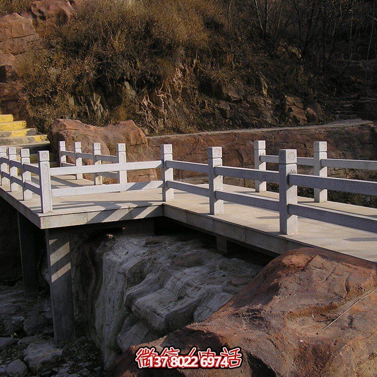 精致石磚制作的路橋、石欄桿及石欄