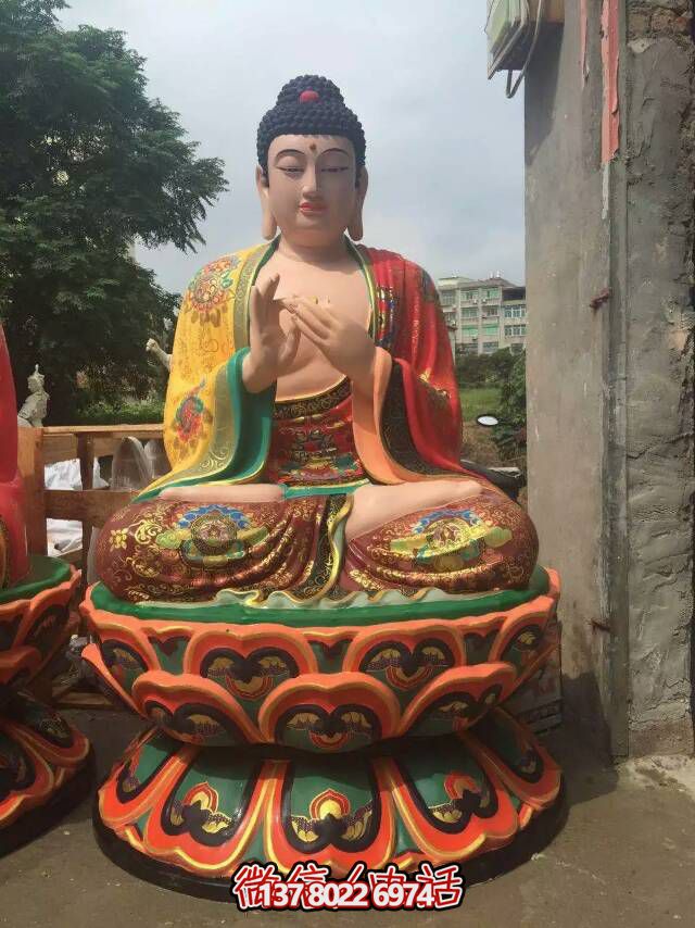 玻璃鋼彩繪寺廟供奉五方佛雕塑 玻璃鋼彩繪寺廟供奉五方佛雕塑