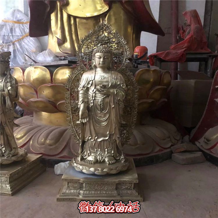 景區(qū)仿銅佛像三圣雕塑 景區(qū)仿銅佛像三圣雕塑