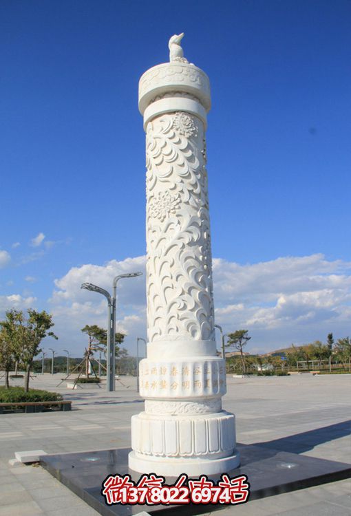 漢白玉花紋富貴雕刻廣場(chǎng)石柱 漢白玉花紋富貴雕刻廣場(chǎng)石柱