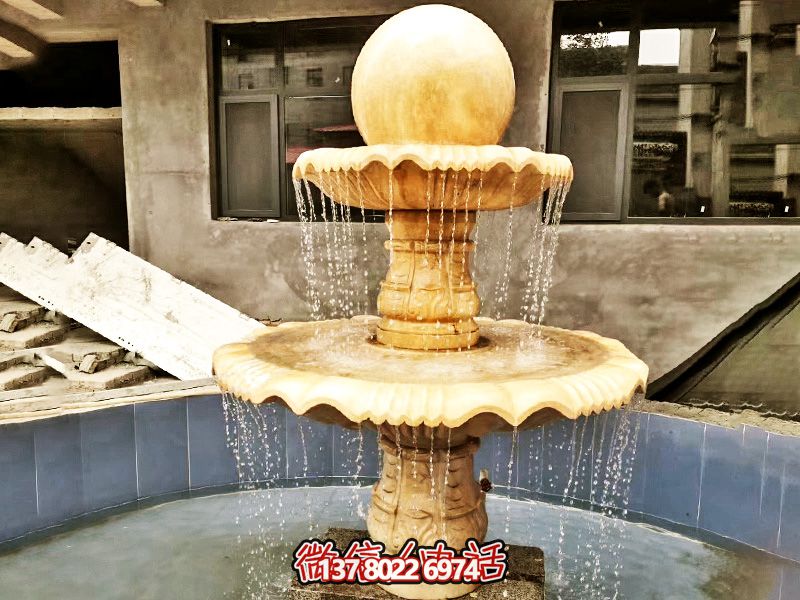 庭院別墅戶外擺放風水球石雕景觀 庭院別墅戶外擺放風水球石雕景觀