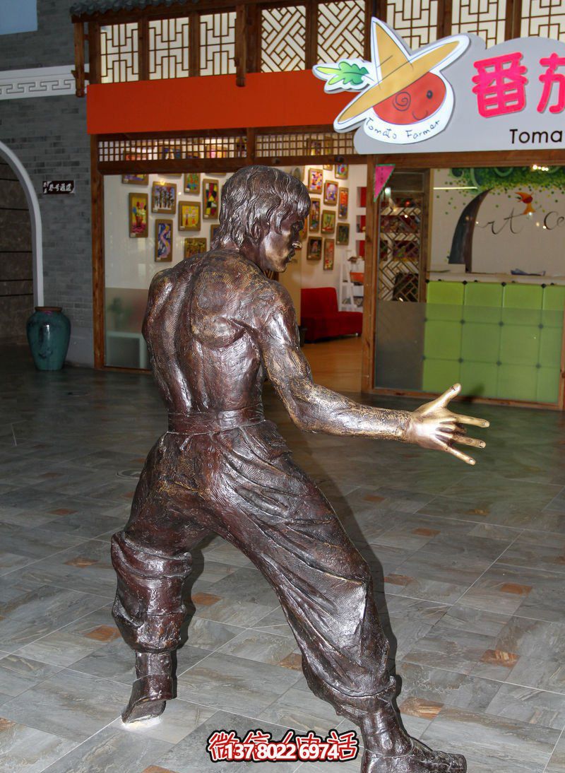 影視城電影名人銅雕李小龍雕塑 影視城電影名人銅雕李小龍雕塑