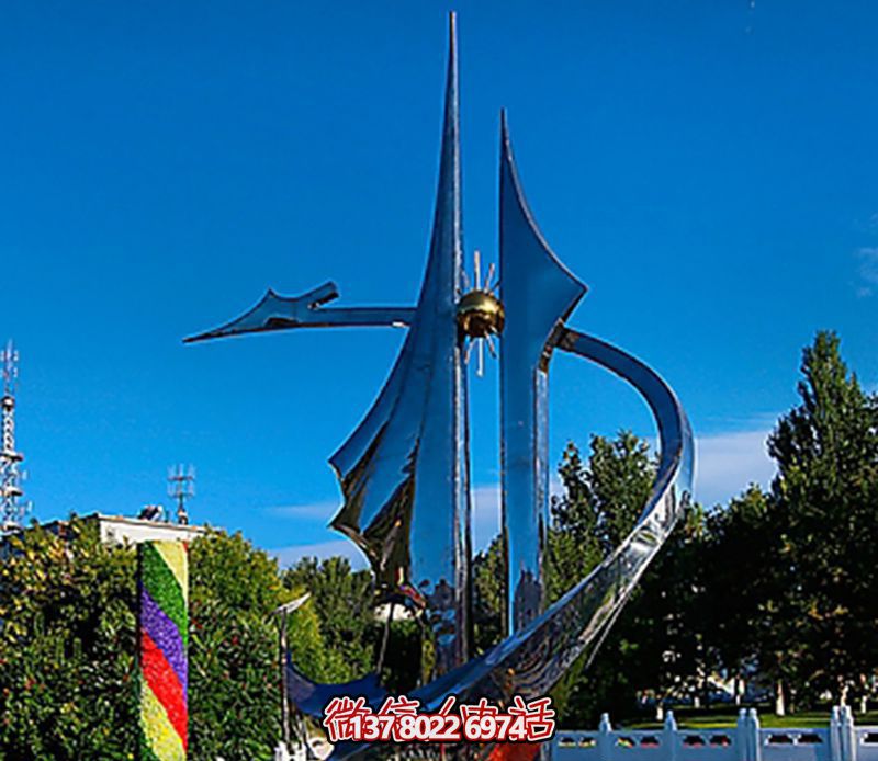 抽象不銹鋼仿鋼筆帆雕塑 抽象不銹鋼仿鋼筆帆雕塑