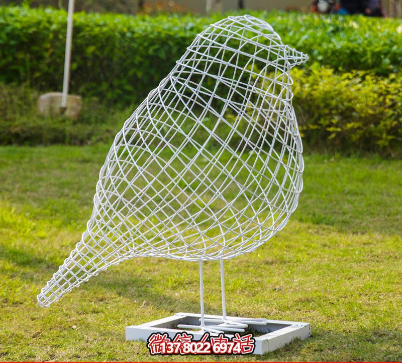 公園不銹鋼鏤空創意戶外大型小鳥雕塑 公園不銹鋼鏤空創意戶外大型小鳥雕塑